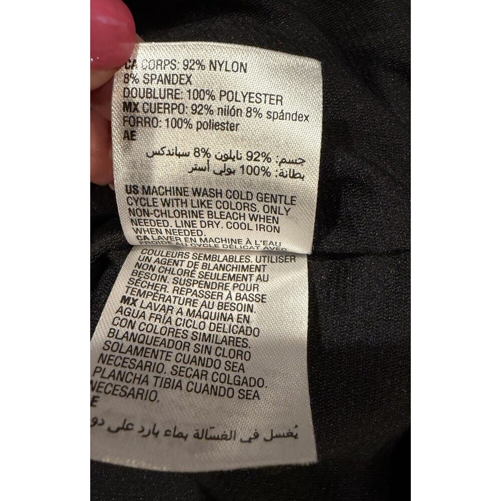 INC Women's Keyhole Black Long Sleeve Cold Shoulder Top Blouse Shirt Size Large - Picture 6 of 6